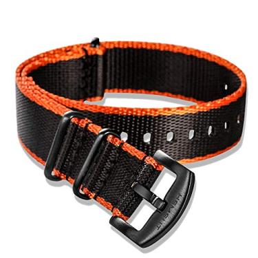 Imagem de torbollo Pulseira de relógio de nylon balístico militar, macia para homens e mulheres, cinto de segurança para relógio de substituição com fivela escovada resistente de 18 mm, 20 mm, 22 mm, 24 mm