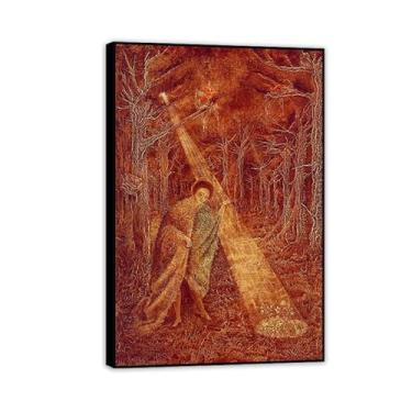 Imagem de Remedios Varo Home Decor Solar Music Art Prints Canvas for Bedroom Living Remedios Varo Wall Decor Surrealism Wall Art Gift Framed Ready to Hang90x60 cm (88.9x61.0 cm) Moldura preta