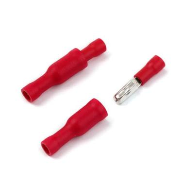Imagem de 100 peças 22-18AWG macho fêmea conectores de fio de crimpagem elétrica terminais de fio 0,5-1,5 mm vermelho kit sortido