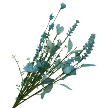 Imagem de Buquê Flores Artificiais Azuis 50cm