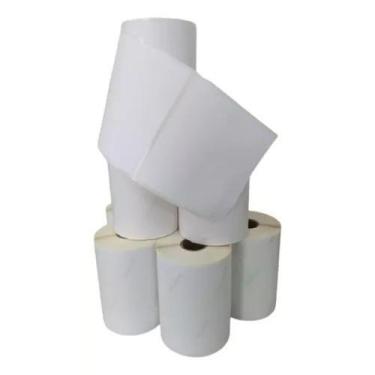 Imagem de Kit 05 Rolos Etiqueta Térmica 100x100mm 10x10cm Envios Full - CBS SUPR