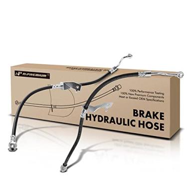 Imagem de A-Premium Mangueiras hidráulicas de freio dianteiro e passageiro compatíveis com modelos selecionados Kia - Rio 2012 2013 2014 2015 2016 2017 - Substituição # 587311W000, 587321W000 (pacote com 2)
