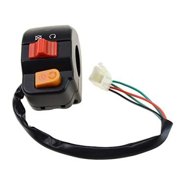 Imagem de GOOFIT Suporte universal para guidão direito de 2,22 cm com interruptor de ignição de substituição para motocicletas, bicicletas elétricas, quadriciclos, scooters e motos de neve