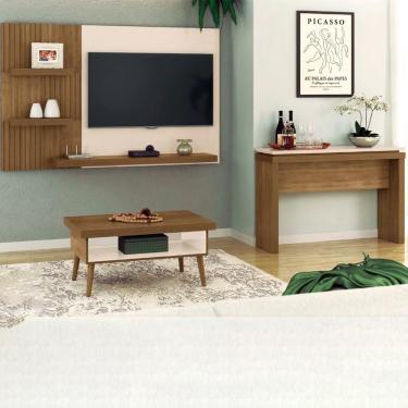 Imagem de Painel Tv Mesa Aparador Sala De Estar Chl43 Pinho Off White Arly