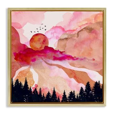 Imagem de Stupell Industries Arte de parede em tela flutuante dourada Dawn In The River por Mia Charro, 25 x 25