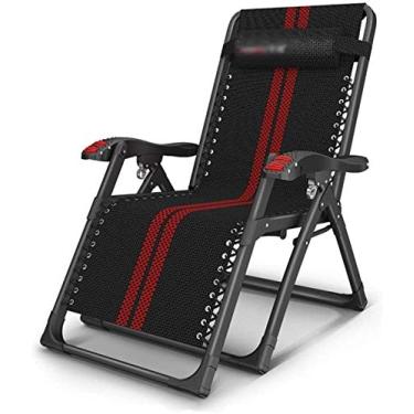 Imagem de Espreguiçadeira, leve, para escritório, preguiçosa, para almoço, cama, cama, lazer, dobrável, jardim, espreguiçadeira, praia, portátil, preto, peso de 100 kg