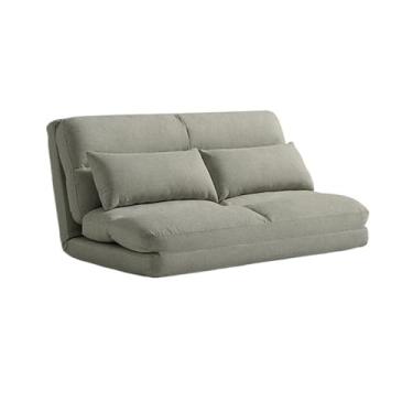 Imagem de AKALNNB Sofá-cama dobrável, cadeira conversível sofá de chão e colchão de dormir para sala de estar/dormitório/quarto de hóspedes/escritório em casa/apartamento/loft no andar de cima (cor: Cinza-A