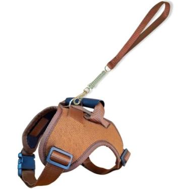 Imagem de Guia Unificada para Cachorros,Adequado para RaçAs MéDias a Grandes，Cinta ToráCica ConfortáVel e DuráVel IncluíDa，Adequado para Passear ou Treinar Seu Amado Animal de EstimaçãO(Marrom,G)
