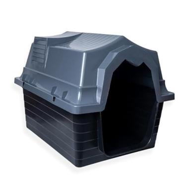 Imagem de Casinha para Cachorro N3 com Proteção UV – Refúgio Confortável e Durável para Cães Pequenos e Médios – Ventilação Ideal e Cobertura Superior (Cinza)