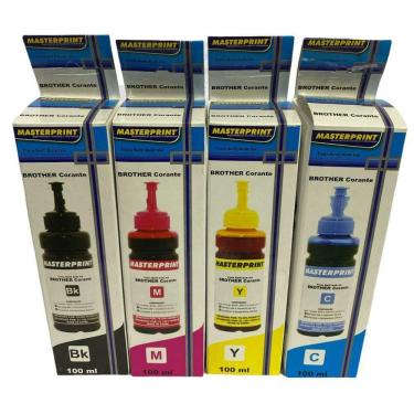 Imagem de Kit Tinta 4 Cores  Corante Para Brother Dcpt700W
