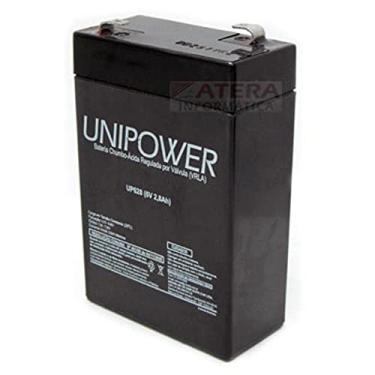 Imagem de Bateria Faston F187 Selada 6 V 2.8 Ah Up 628 Unipower