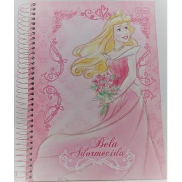 Imagem de Caderno Universitário Capa Dura 10 Matérias 200 Folhas Disney Princesa