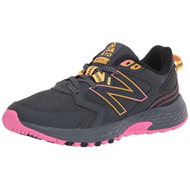 Imagem de New Balance Tênis de corrida feminino 410 V7 Trail, Cinza/Rosa/Laranja, 37