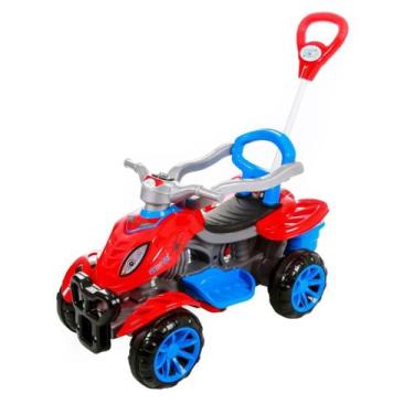 Imagem de Quadriciclo Infantil Passeio E Pedal Spider C/ Empurrador - Maral