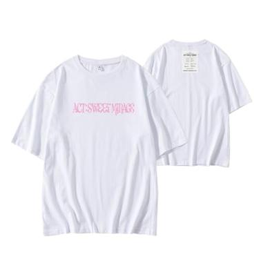 Imagem de Camiseta Txt Solo Act Sweet Mirage, camisetas soltas unissex estampadas com suporte de merch, Branco, P