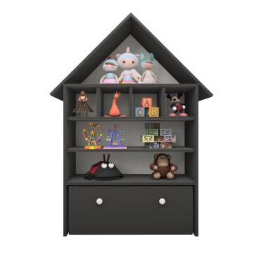Imagem de Casinha Infantil Organizadora de Brinquedos 100% MDF PlanCasa