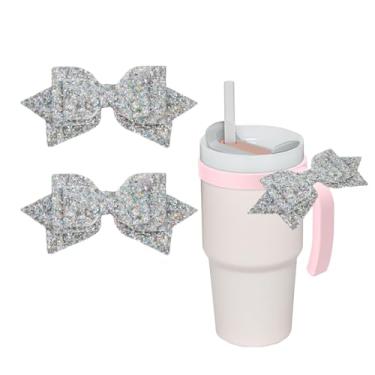 Imagem de kapitomanio Acessórios Stanley Charms, 2 peças de laço para Stanley Tumbler Simple Mordern, decorações de garrafa de água para Stanley, Metal, Sem Pedra Preciosa