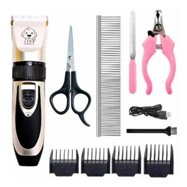 Imagem de Kit Maquina Tosa Cão Cortador Pelo Animal Pets Pente Lixa FZF-230 BIVO