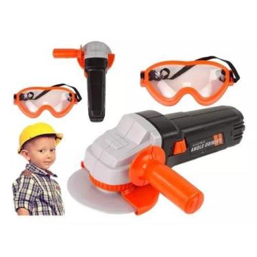 Imagem de Brinquedo Lixadeira Elétrica C/ Óculos Ferramentas Infantil - 99 TOYS