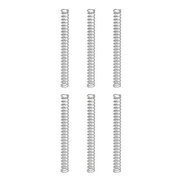 Imagem de uxcell 6 molas de compressão, 0,3 mm de diâmetro do fio x 2 mm OD x 20 mm de comprimento, mola de extensão de aço inoxidável 304, molas de pressão para reparos domésticos em lojas, prata