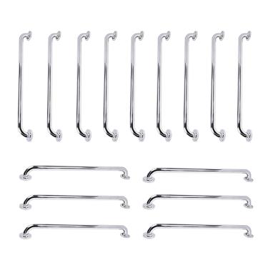 Imagem de Barra de Apoio 70cm Inox Kit 15 Unidades Cadeirante Idoso Gestante Casa Acessibilidade Casa Banheiro Box Seguro Escada Resistente Suporte Corrimao