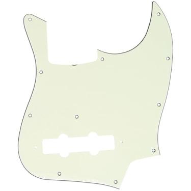 Imagem de Musiclily Pro 11 Furos Escudo Baixo Pickguard para Fender Japan Jazz Bass 4 Cordas,3 Camadas Marfim
