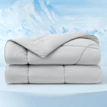 Imagem de Edredom Bedsure Queen Size Cinza - Toque Refrescante