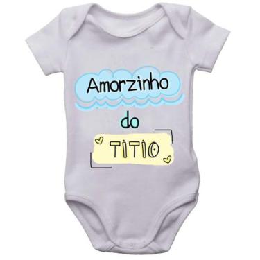 Imagem de Body infantil amorzinho do titio menino roupinha de bebê - Mago das Ca