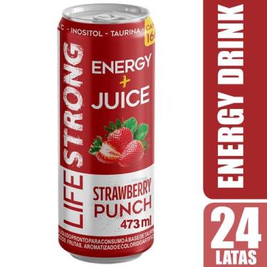 Imagem de Energético Life Strong Energy Drink 24 unidades Strawberry