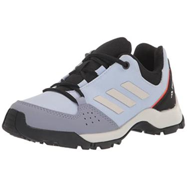 Imagem de adidas Tênis infantil unissex Terrex Hyperhiker para trilha e corrida, Blue Dawn/Grey One/Solar Gold, 10.5 Little Kid