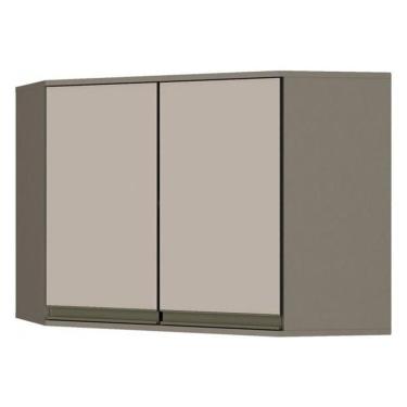 Imagem de Armário Aéreo Canto Oblíquo 2 Portas Connect Duna-cristal - Móveis Henn Duna-cristal