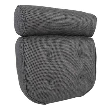 Imagem de Travesseiro de Banho, Descanso de Cabeça Banho 6 Xícaras Sucção Resistentes Secagem Rápida Macia para Todas As Banheiras (Cinza)