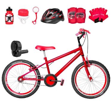 Imagem de Bicicleta Infantil Aro 20 Aero + Kit Premium Vermelha