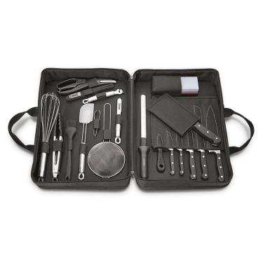 Imagem de Kit Para Chefs Tramontina Em Aço Inox Cabo De Policarbonato Com Maleta 20pçs 24099027