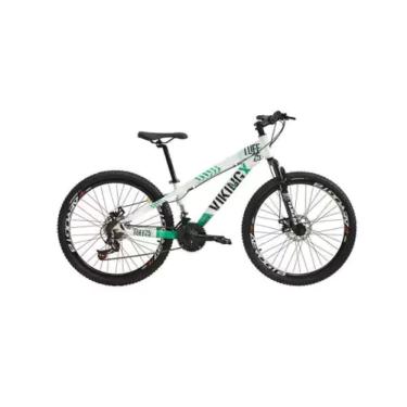 Imagem de Bicicleta Vikingx Branco verde TUFF25/30 Aero Aro 26 Cambios Importados 21V