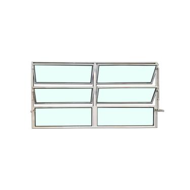 Imagem de Vitro Basculante 2 Seções Branco 60x150 Linha Esmeralda Vidro Liso