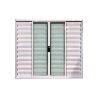 Imagem de Veneziana 6 Folhas Branco 120x150 Linha 18 Esmeralda