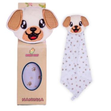 Imagem de Naninha Para Bebê Porta Chupeta Bichinhos - Criativa, Cachorrinho