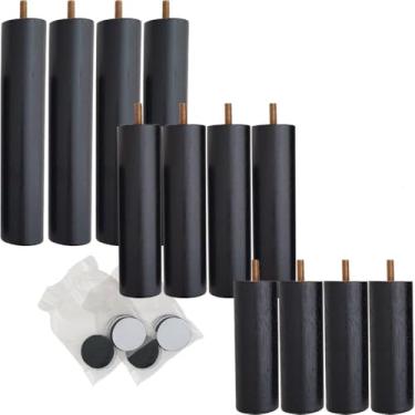 Imagem de 12 Pés de Madeira Anti Refluxo Conjunto de Pés para Cama Box Especial