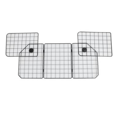 Imagem de Pssopp Barreira de Carro para Cachorro, Estrutura de Direção Segura Resistente Portão de Malha de Metal de Pet -Pet para a área de Carga de Veículos SUV van (preto)