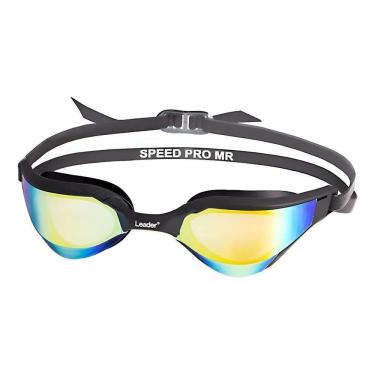 Imagem de Óculos Natação Espelhado Leader Speed Pro Cor Preto