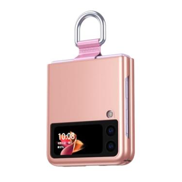 Imagem de Capa fosca para samsung galaxy z flip 3 5 flip5 flip4 flip 4 5g flip3 anel de cobertura, ouro rosa, para samsung z flip 5