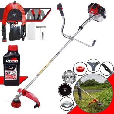 Imagem de Roçadeira Multifuncional Com Sistema Anti-Vibração Toyama RT52-L À Gasolina 52cc 2HP de Potência 10.000rpm Motor 2T Completa 6 Em 1 + ÓLEO TOYAMA