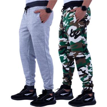 Imagem de Kit 2 Calças Masculina MXD Conceito Moletom Slim Fit Cores Cor:;Tamanho:GG;Gênero:Masculino-Masculino