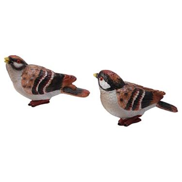 Imagem de Domary Modelo de Simulação de Artesanato Pássaros Jardim Enfeites Coloridos para Decoração Escritório Doméstico