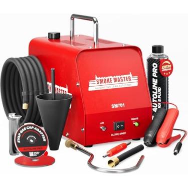 Imagem de AutoLine Pro *Novo modelo 2025* Máquina de fumaça automotiva de alto volume - Detector de vazamento EVAP com compressor de ar integrado - Modelo 701A - Kit de ferramentas de detecção de fumaça de