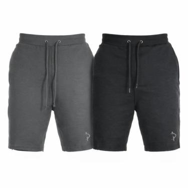 Imagem de Kit 2 Bermuda Plus Size Basica G1 ao G5 Algodão Poliester Bolso Lateral e Traseiro Cordão Ajustavel-Masculino