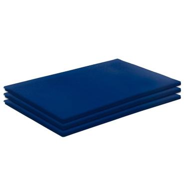 Imagem de Kit 3 Colchonetes 85cmx44cmx3cm de Espuma para Academia e Ginastica em Corvin Azul- BF Colchões