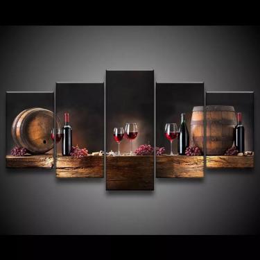 Imagem de Quadro Decorativo 129x63 Sala Quarto Vinho Wine Pirâmide 1