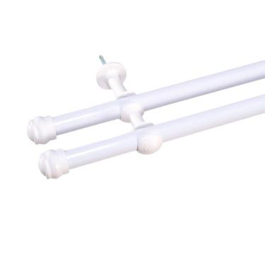 Imagem de Varão Duplo Para Cortina De 2 Metros 19Mm- Branco